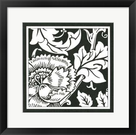 Framed Graphic Floral Motif III Print