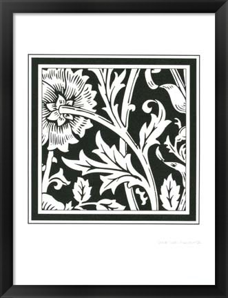 Framed Graphic Floral Motif IV Print