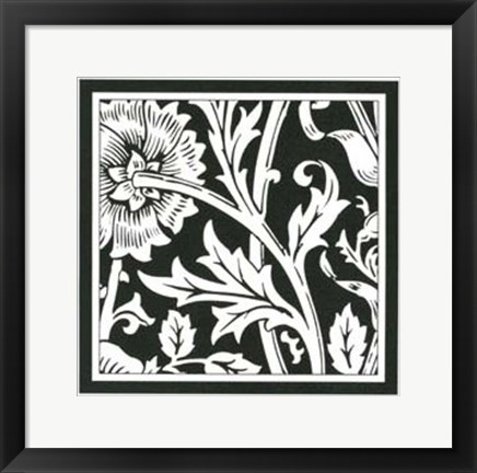 Framed Graphic Floral Motif IV Print