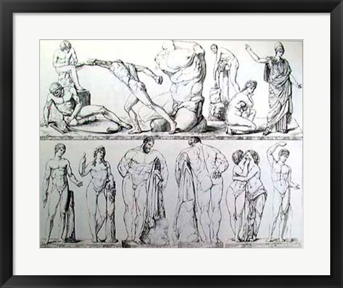 Framed Statuary II Print