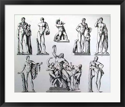 Framed Statuary III Print