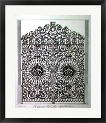 Framed Royal Lodge Gates Print