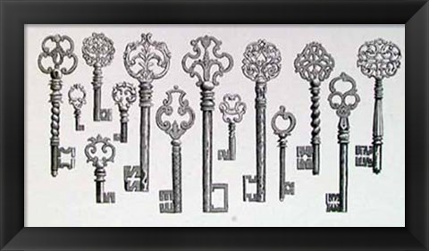 Framed Keys I Print