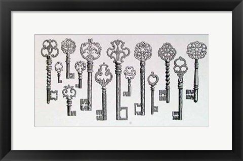 Framed Keys I Print