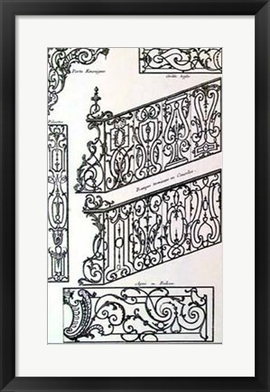 Framed Stair Balustrade I Print