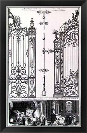 Framed Ornamental Gates II Print