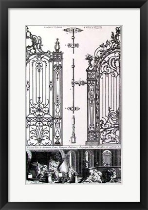 Framed Ornamental Gates II Print