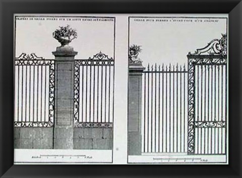 Framed Decorative Gate Grilles Print