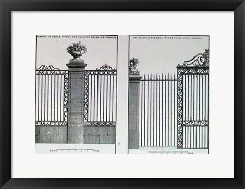 Framed Decorative Gate Grilles Print