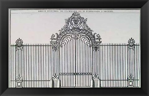 Framed View Of Gate Grille Print