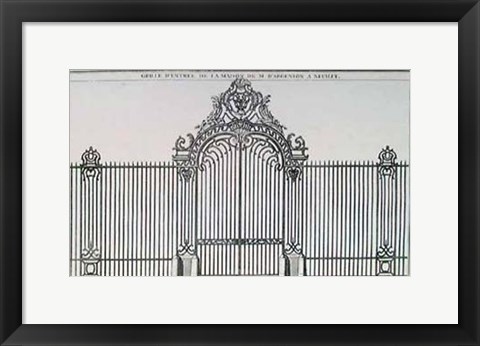 Framed View Of Gate Grille Print