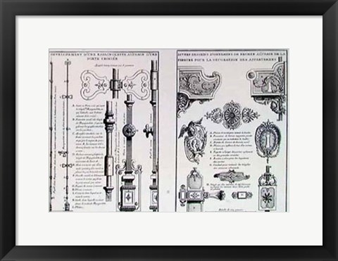 Framed Keyholes and Locks Print