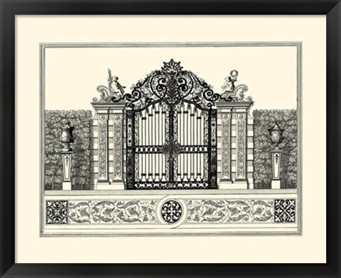 Framed Grand Garden Gate II Print