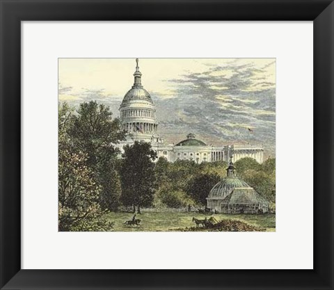 Framed Capitol From the Botanical Gardens Print