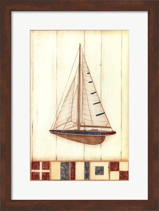 Framed Americana Yacht I Print