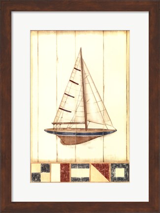 Framed Americana Yacht II Print