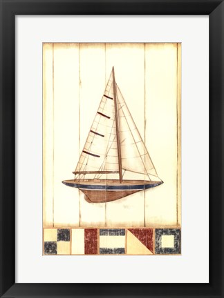 Framed Americana Yacht II Print