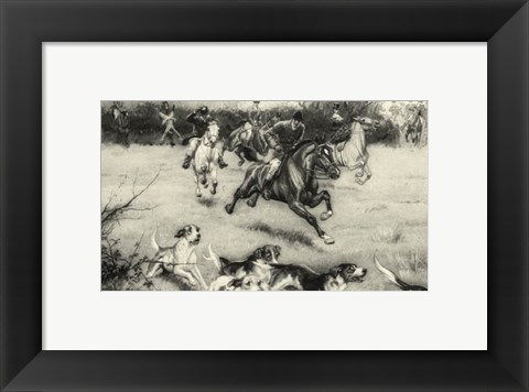 Framed Fox Hunting Print