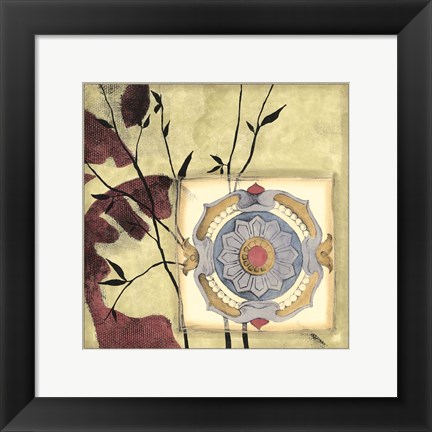 Framed Printed Moonlit Rosette I Print