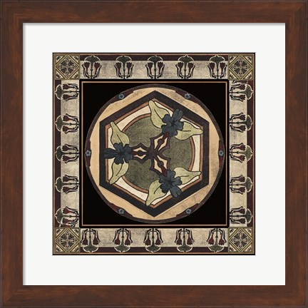 Framed Arts &amp; Crafts Motif II Print