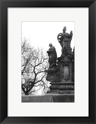 Framed Charles Bridge in Morning Fog III Print