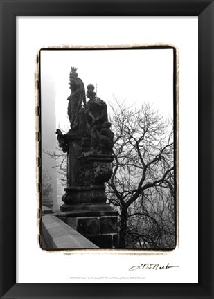 Framed Charles Bridge in Morning Fog IV Print