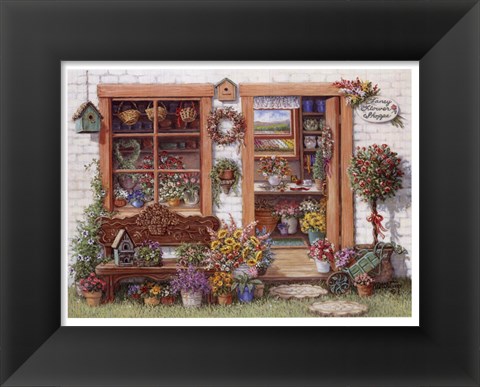 Framed Fancy Flower Shoppe Print