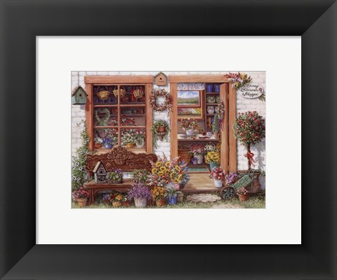 Framed Fancy Flower Shoppe Print