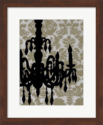 Framed Small Chandelier Silhouette II (P) Print