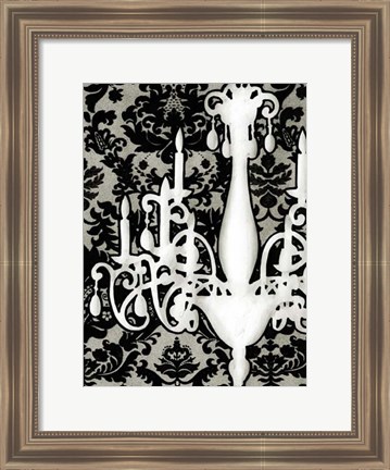 Framed Small Patterned Chandelier I (P) Print