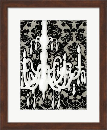 Framed Small Patterned Chandelier II (P) Print