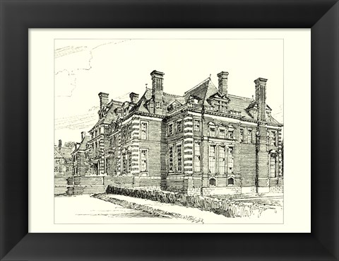 Framed English Architecture II Print