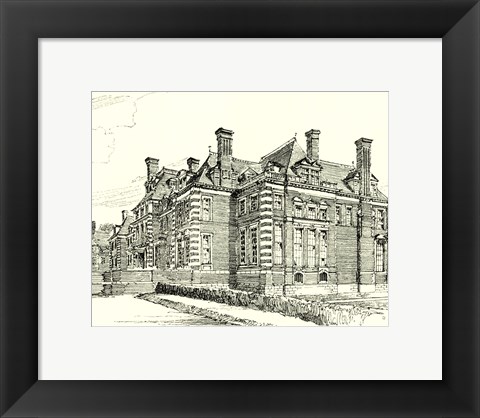 Framed English Architecture II Print