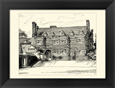 Framed English Architecture III Print