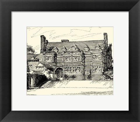 Framed English Architecture III Print