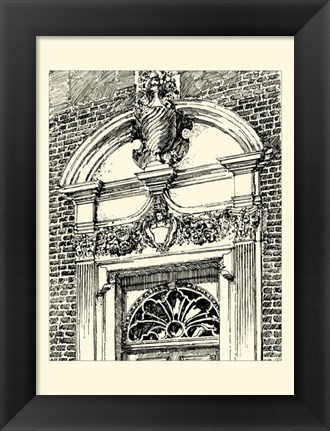 Framed English Architecture IV Print