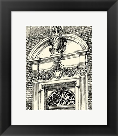 Framed English Architecture IV Print