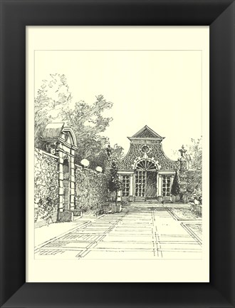 Framed English Architecture V Print