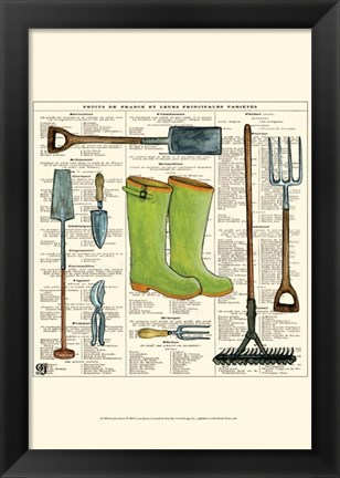 Framed Garden Boots Print