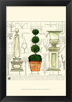 Framed Garden Topiary Print