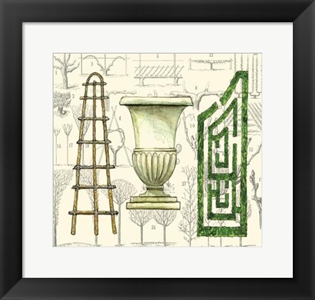 Framed Garden Maze Print