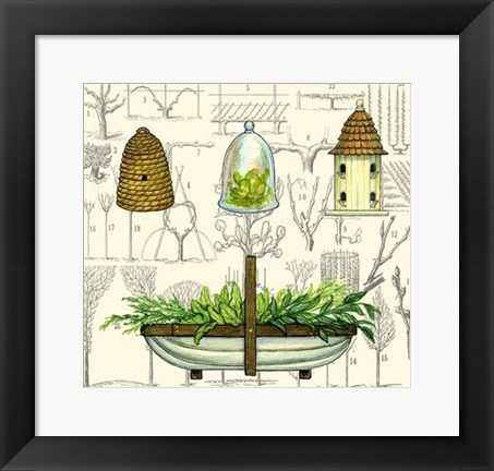 Framed Garden Trug Print