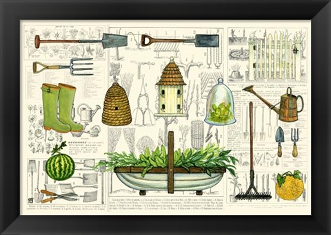 Framed Garden Collection I Print