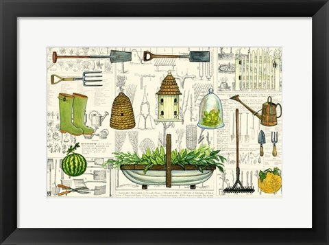 Framed Garden Collection I Print