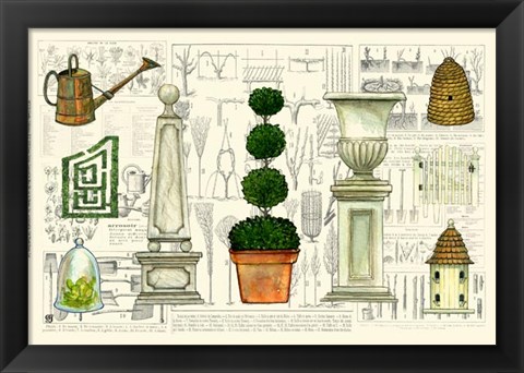 Framed Garden Collection II Print