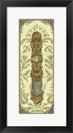 Framed Elegant Escutcheon I Print