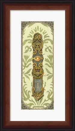 Framed Elegant Escutcheon I Print