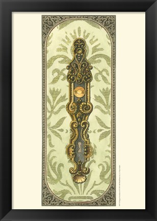 Framed Elegant Escutcheon II Print