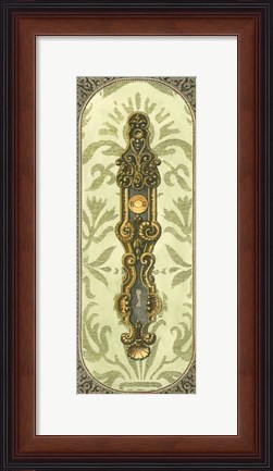 Framed Elegant Escutcheon II Print