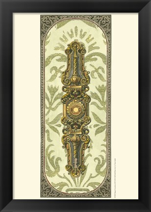 Framed Elegant Escutcheon III Print